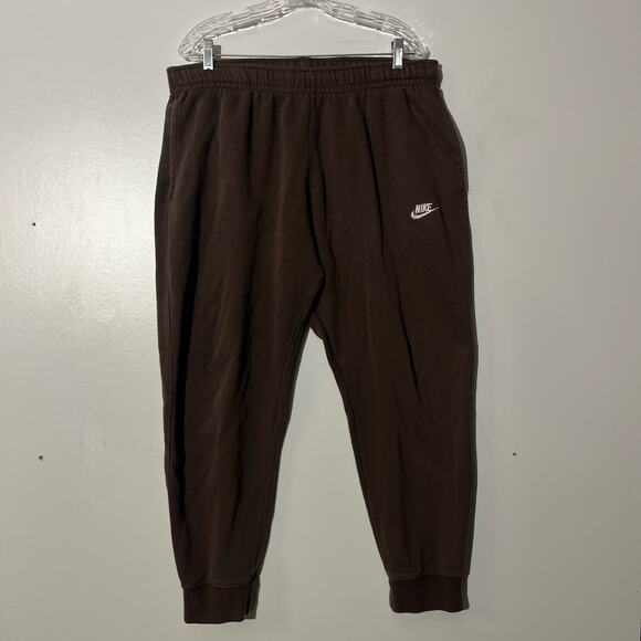 Nike Sportswear Club Fleece Brown Relaxed Jogger Sweatpants Men’s Size XXL - Picture 1 of 7